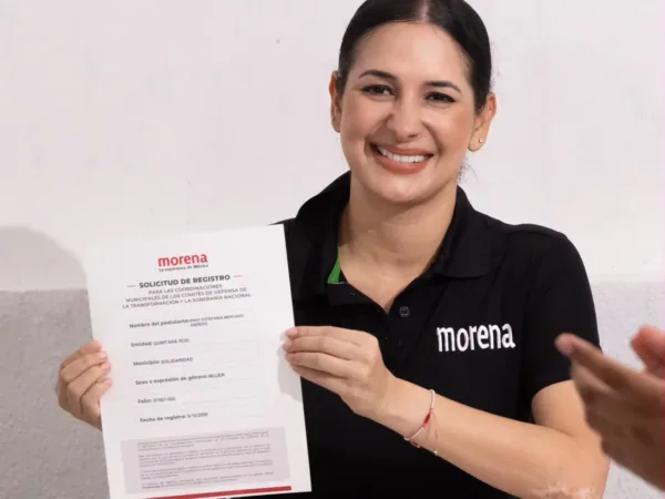 Estefanía Mercado se registra para coordinar a Morena en Playa del Carmen