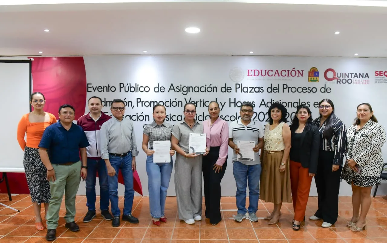 Asigna SEQ plazas vacantes a docentes en Quintana Roo
