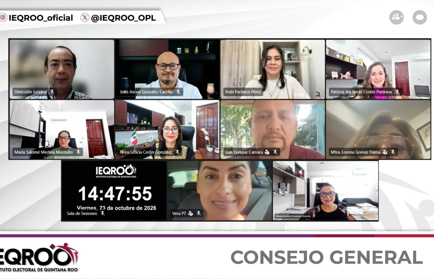 Aprueba IEQROO presupuesto y calendario electoral para 2027